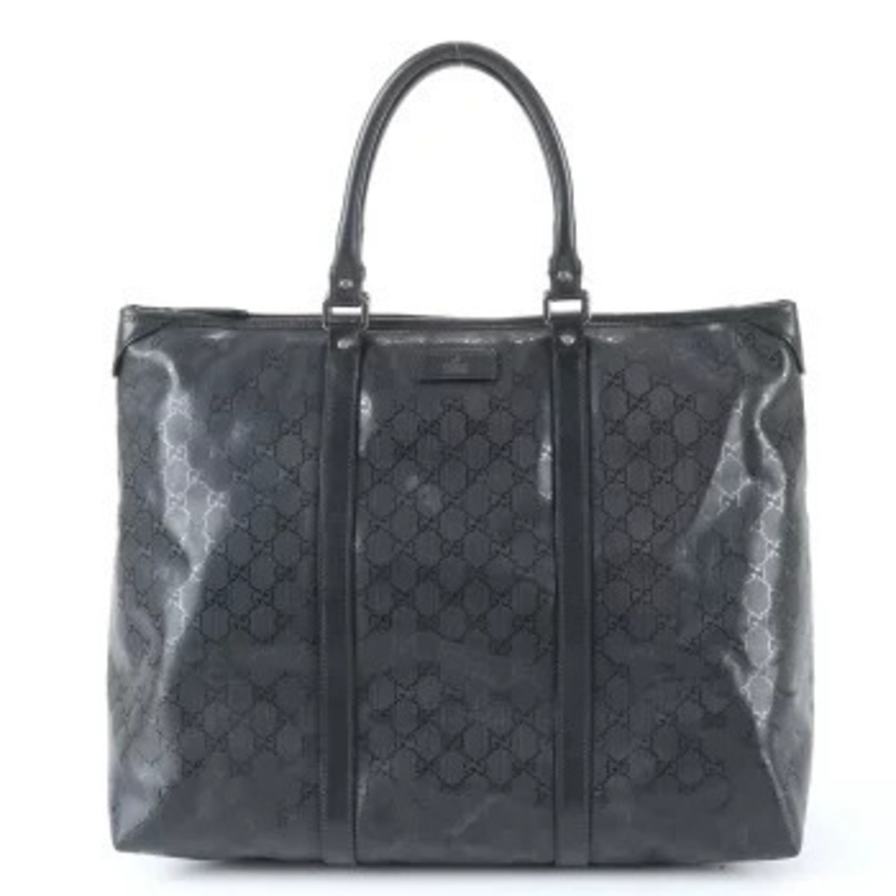 Gucci GG Imprime leather tote bag shoulder business commuter black